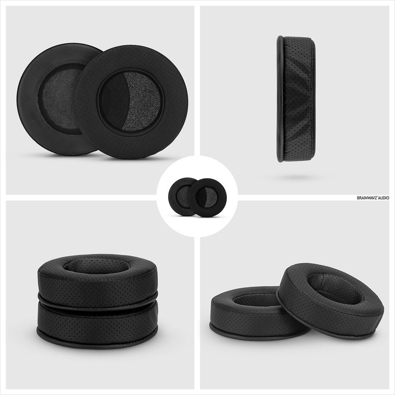 Brainwavz Round Memory Foam Earpads - Suitable Many Large Headphones - SteelSeries, HD668B, ATH, AKG K553, HifiMan, ATH, Philips, Fostex, Sony Ear Pad & More (Perforated Black) - Image 3